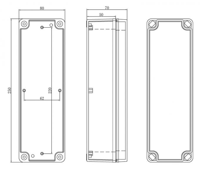 IP66 Watertight 250x80x70mm ABS Enclosure Box 1