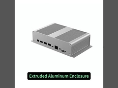 204x48x150mm Extruded Large Aluminum Enclosure With Heatsink Sides In Black Silver Color