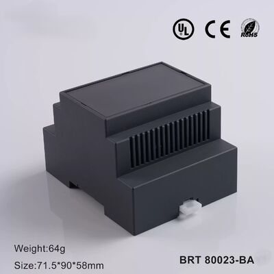DIN Rail Enclosure 4 Module DIN Rail Housing For PCB Relays & Modules In Fireproof ABS