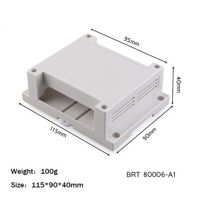 Din Rail Plastic Enclosures ABS Junction Box For Electronic Power Distribution Box 115*90*40mm