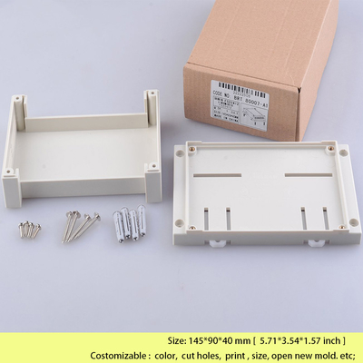 PLC Din Rail Enclosure For Electronic Diy Switch Box Cable Junction Box 145*90*40 Mm