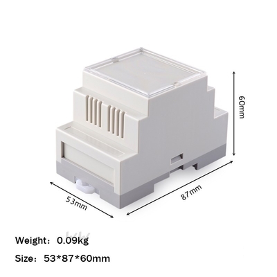 Din Rail Abs Cabinet DIY Circuit Board Outlet Switch Enclosure Fireproof 53*87*60mm