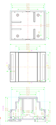 72*87*60mm Din Rail Enclosure For Electronic Project Industrial Diy Fireproof Wire Box