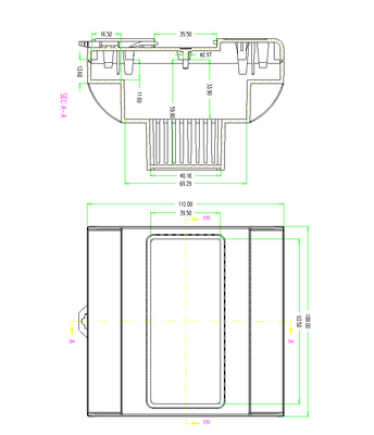 108*112*75mm Fireproof Din Rail Enclosure For Industry Instrument Enclosure Control Box