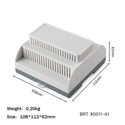 108*112*62mm PLC Box Din Rail Mounting Enclosure With UL94 V0 Fire Resistant