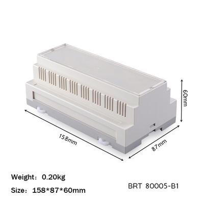 158*87*60mm Plastic Din Rail Enclosure For Project ABS Pcb Board Circuit Shell