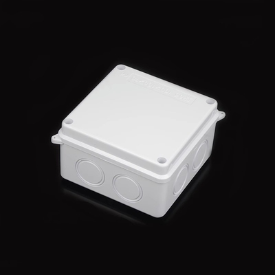 IP65 ABS Wall Mounted Electrical Junction Box 100x100x70mm With Knockouts Stopper