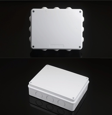 ABS Plastic Waterproof Adaptable Junction Box With Knockouts Entry Holes 255x200x80mm