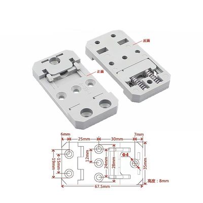 A-35-1 PA66 DIN Rail Bracket Plastic Clip Guide Rail Buckle Of Simple PCB Circuit Board Mounting Bracket DIN Rail Mounting PCB Carrier PCB Bracket