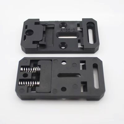 35mm Wide 67.5mm Long Nylon PA66 DIN Rail Clips Mount Holder  A-35-2 In Black and Grey Color
