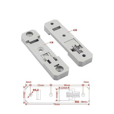 Black Width 20mm Plastic PA  Universal DIN Rail Mount Clip PCB Circuit Board Mounting Bracket DIN Rail Mounting PCB Carrier PCB Bracket A-20-1