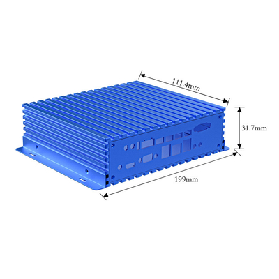 Custom Aluminum Extrusion Enclosures Housing With Heatsink Fins for Industrial Electronics