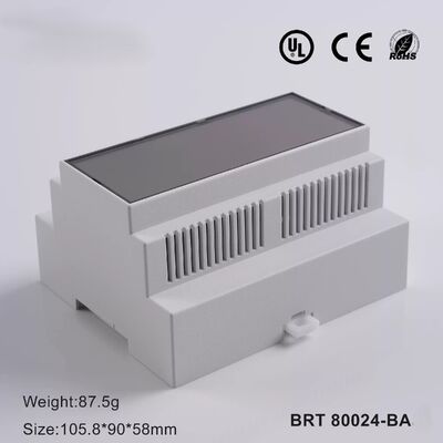 6 Module DIN Rail Enclosure White DIN Rail Housing PLC Industrial Control Box