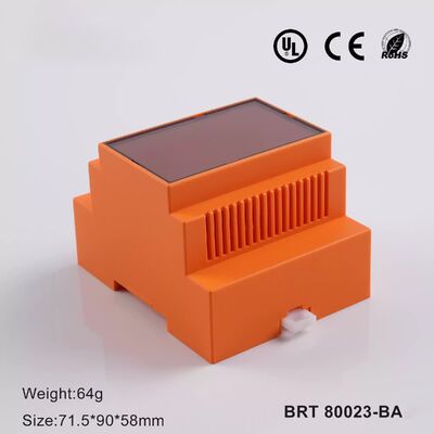 DIN Rail Enclosure 4 Module DIN Rail Housing For PCB Relays & Modules In Fireproof ABS