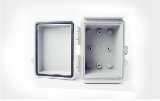 Watertight Hinged Plastic Enclosures Abrasion Resistant Light Gray Finish