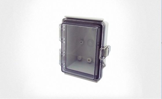 Watertight Hinged Plastic Enclosures Abrasion Resistant Light Gray Finish