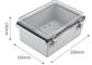 210x160x100mm IP65 ABS Plastic Enclosure With Hinged Cover