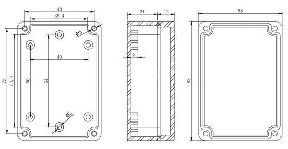 83*58*33mm Ip65 ABS Plastic Trailer Junction Box In Small Size