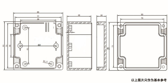 Watertight Switch Enclosure Plastic Electrical Junction Box IP65