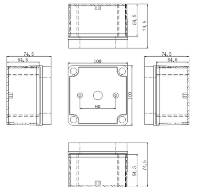 Electrical Project Plastic Enclosure Junction Box Waterproof Outdoor 100*100*75